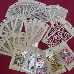 ラインストーンステッカーセット　多様なデザイン　30枚