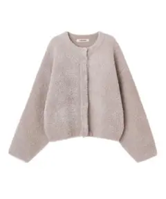 ラメフェザーダブルフェイスショートガウン