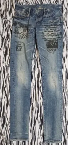 ヒステリックグラマー スキニーデニムパンツ ニューヨークドールズ XXS ヒステリックグラマー スキニーデニムパンツ ニューヨーク