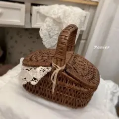 フランスアンティーク パニエセット 燻みピンク ブラウン - メルカリ