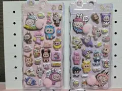 期間限定値下げ　Labubu　ラブブ　おしりぷにぷにシール 2枚　3D　立体
