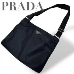PRADA ショルダーバッグ 三角ロゴ テスート ナイロン ブラック 白タグ