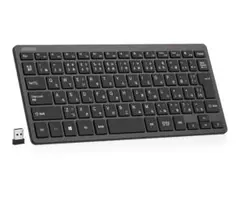 Arteck 2.4Gワイヤレスキーボード 無線 軽量 コンパクトメディア機能