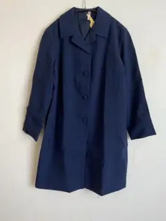 ビンテージ　テーラードジャケット　スプリングコート　トレンチコート　ネイビー　紺