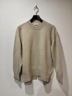 Bouchon ベージュ カシミヤウールクルーネックニット 長袖