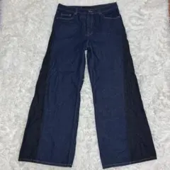 ZARA ワイドレッグ コンビネーション ジーンズ 32のサムネイル
