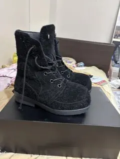 UNDERCOVER 04AW BUT期 フロッキーダメージ加工ロングブーツ - メルカリ