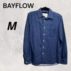 BAYFLOW ベイフロー デニム 長袖 シャツ M 無地 綿100% 春服 秋