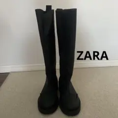 ZARA ブラックロングブーツ