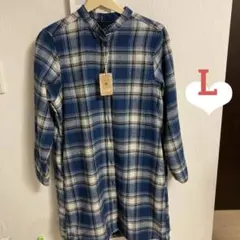 タータンチェック ひざ丈ワンピース