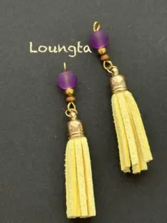 5点で450円引き ハンドメイドピアス 樹脂ピアス タッセルピアス フリンジ