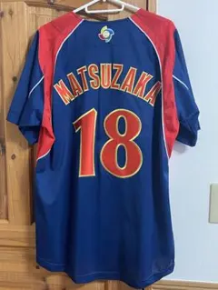 プロ野球WBCミズノ製レプリカユニフォーム#18松坂大輔M-Lサイズ新品タグ付き 値下交渉] 2009年 WBC 野球日本代表 侍ジャパン #18 松坂大輔 未