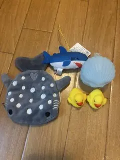 ジンベエザメ、サメ、アヒルぬいぐるみセット