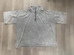 【SERACE】ヴィンテージデザイン ルーズケミカル 半袖ハーフジップ Tシャツのサムネイル