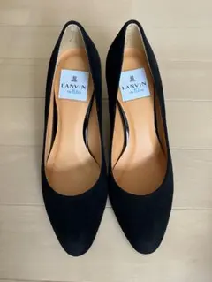 美品★LANVINランバン靴　24.5㎝　ネイビー　紺　フラットシューズ 美品☆LANVINランバン靴 24.5㎝ ネイビー 紺 フラットシューズ