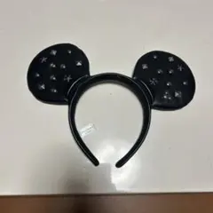 ミッキーマウス耳デザイン ヘアバンド 黒
