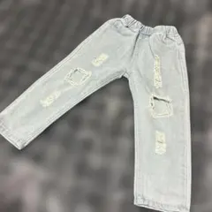 韓国子供服 ダメージデニム