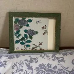 風景の色彩陶板、額入り 楽天市場】横山大観 「桜」 複製画 額入り 色紙額 特殊工芸画 春