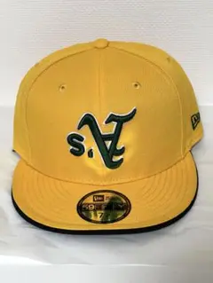 ニューエラ 59FIFTY UPSIDE DOWN アスレチックス 逆ロゴ