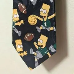 BUNBURY◇シンプソンズ　バート◇ネクタイ　スポーツ柄　総柄　バスケ