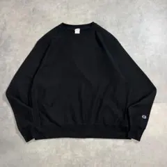 古着 00s〜 リバースウィーブ 目無し ブラック スウェット トレーナー 黒