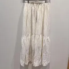 CLASSICAL ELF アイボリー フレアスカート 【M】 ティアード