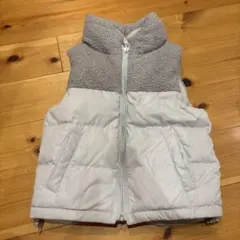 COMME CA ISM キッズ リバーシブル ボアベスト ベージュ