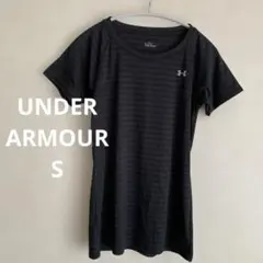 古着　UNDER ARMOUR スポーツシャツ ボーダー　バックプリント　☺︎のサムネイル