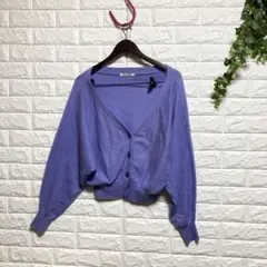 【スナイデル】（F）ワイドニットカーディガン ドルマン Vネック クロップド