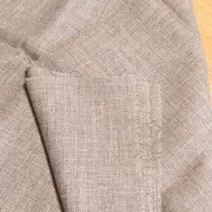 ベージュのツイードウール100%生地 巾155×長100