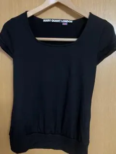♡MARY QUANT LONDON ブラック半袖トップス　ニット　毛100%