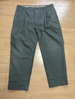 ラルフローレン ポロチノ アンドリュー W36 L32 カーキ 2タック ワイド
