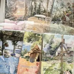 【66】風景 素材紙 紙もの 6種 レトロ コラージュ 海外 まとめ売り