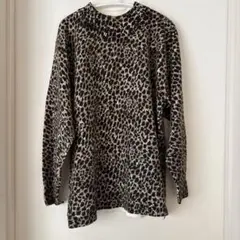 ヒョウ柄 長袖ニットセーター