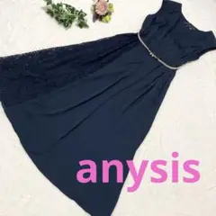 anysis サイドレースジュエルドレス　オンワード樫山
