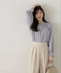 新品未使用♥タグ付♥PROPORTION BODY Dスタンドパールブラウス❤️