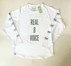 RealBvoiceホワイトポリエステルロングTシャツメンズXXLサイズ未使用