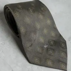 美品 BURBERRY バーバリー ネクタイ シルク100% ホースロゴ 小紋柄
