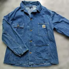 美品☆90s 星タグ カーハート デニムカバーオール 　チョアコート　USA