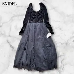 新品 25SS SNIDEL chacott ベロア チュール ワンピースのサムネイル