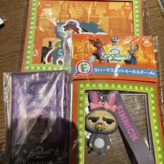 3つセット　ズートピア フィニック ラバーマスコットキーホルダー