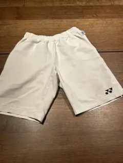YONEX 白 ハーフパンツ ポリエステル