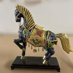 中国工芸 七宝焼 馬 置物 飾り馬 伝統工芸品 - メルカリ