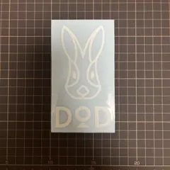 送料無料　DOD うさぎ　カッティングステッカー　縦12cm 屋外対応