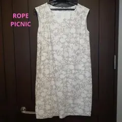 ロペピクニック 花柄ノースリーブひざ丈ワンピース38