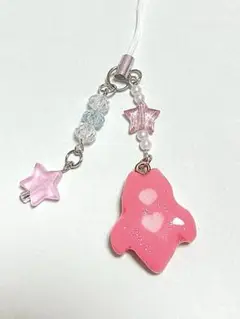 ぷっくりクリオネ ストラップ ピンク