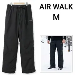 エアウォーク AIR WALK 中綿入り防寒パンツ M 黒 ウエストベルト暖パンのサムネイル