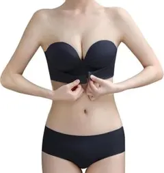 ストラップレスブラ チューブトップ【美胸美背】紐なし 脇高 ノンワイヤーのサムネイル