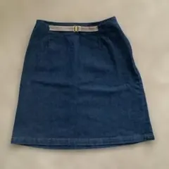 BURBERRY ダークブルー Aラインスカート 140A