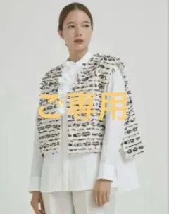 yori新品未使用リボンジレ36ヨリリボンジレshiroconシロコン shirocon リボンチュールジレ | shirocon| yori